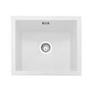 Caple Leesti 1 Bowl Chalk White Inset or Undermount Granite Composite Kitchen Sink & Waste Kit - 533 x 457mm