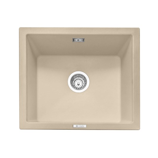 Caple Leesti 1 Bowl Desert Sand Inset or Undermount Granite Composite Kitchen Sink & Waste Kit - 533 x 457mm