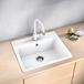 Blanco Legra 6 1 Bowl White Silgranit Composite Kitchen Sink & Waste with Tap Ledge - 585 x 500mm