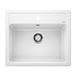 Blanco Legra 6 1 Bowl White Silgranit Composite Kitchen Sink & Waste with Tap Ledge - 585 x 500mm