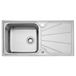 Leisure Nimbus 1 Bowl Stainless Steel Kitchen Sink with Reversible Drainer - 1000 x 500mm