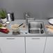 Blanco Lemis 45 S-IF Compact 1 Bowl Brushed Stainless Steel Kitchen Sink & Waste with Reversible Drainer - 860 x 500mm