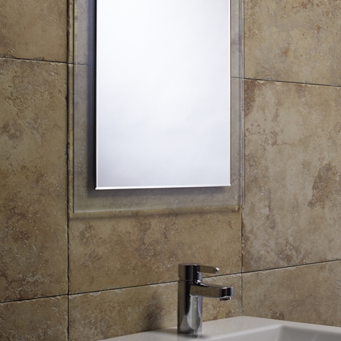 Roper Rhodes Level Bevelled Mirror with Clear Glass Frame - 710 x 495mm