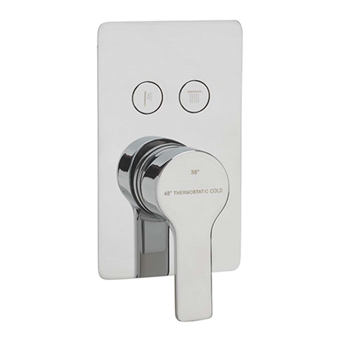 Sagittarius Livorno 2 Outlet Concealed Thermostatic Push Button Shower Valve