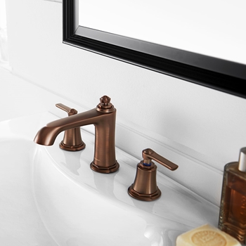 Flova Liberty 3 Hole Basin Mixer with Clicker Waste - Oil Rubbed Bronze