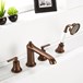 Flova Liberty 4 Hole Deck Mounted Bath Shower Mixer with Pull Out Handset - Oil Rubbed Bronze