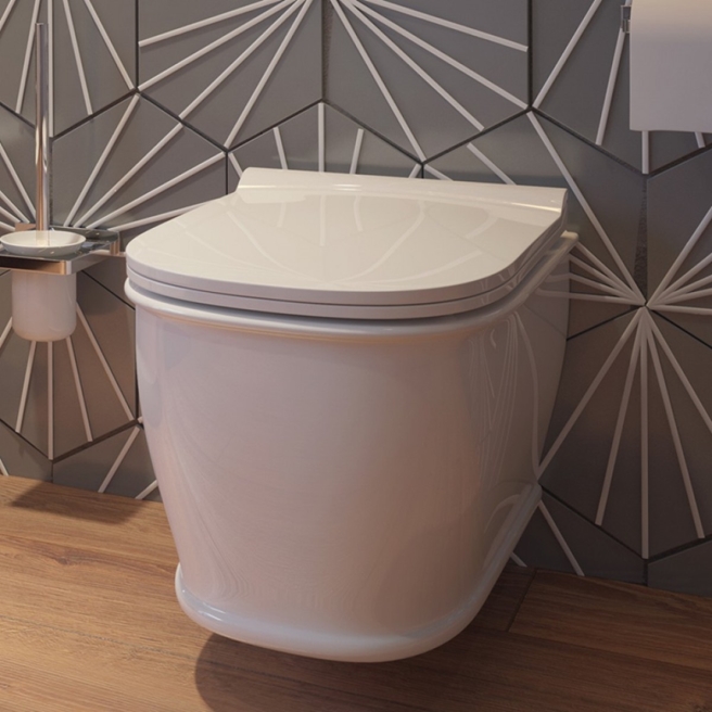 Imex Liberty Rimless Wall Hung Toilet and Soft Close Seat