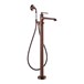 Flova Liberty Floor Standing Bath Shower Mixer with Handset Kit - Oil Rubbed Bronze