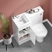 Harbour Icon Compact 900mm Furniture Suite inc. Vanity & Basin and Toilet Unit - Gloss White