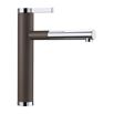 Blanco Linee-S Single Lever Pull Out Kitchen Mixer Tap - Coffee & Chrome