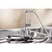 Blanco Linus-S Vario Single Lever Mono Pull Out Kitchen Mixer Tap - PVD Steel