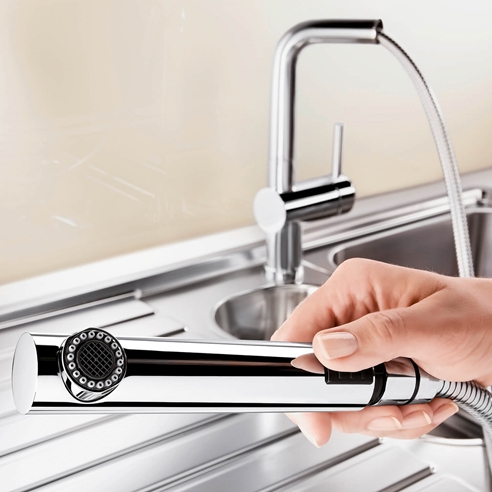 Blanco Linus-S Single Lever Mono Pull Out Kitchen Mixer Tap