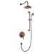 Flova Liberty Concealed Manual Mixer Valve with Overhead Shower & Slide Rail Kit - Oil Rubbed Bronze