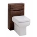 Maya 500mm WC Back to Wall Toilet Unit - Chestnut