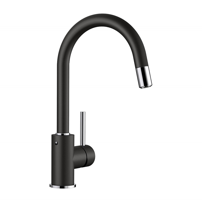Blanco Mida-S Single Lever Mono Pull Out Kitchen Mixer Tap with Silgranit Matching Finish