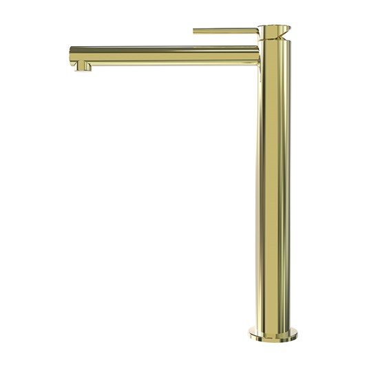 Miller Polished Brass Tall Mono Basin Mixer with Free Flow Waste