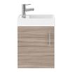 Drench Minnie 400mm Wall Mounted Cloakroom Vanity Unit & Basin - Driftwood