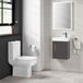Drench Minnie 400mm Wall Mounted Cloakroom Vanity Unit & Basin - Gloss Grey