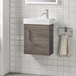 Drench Minnie 400mm Wall Mounted Cloakroom Vanity Unit & Basin - Grey Avola