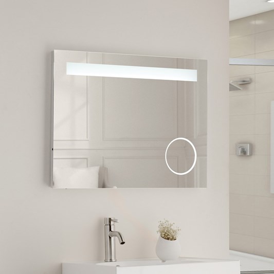 Vellamo LED Illuminated Bathroom Magnifying Mirror with Demister Pad & Shaver Socket - 600 x 800mm