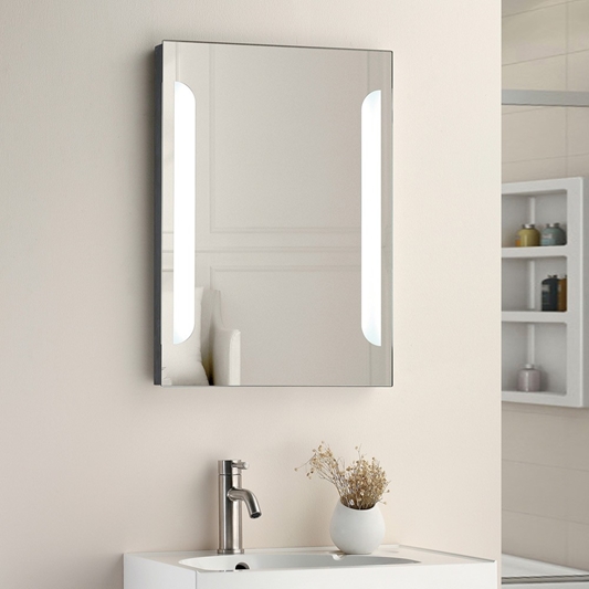 Vellamo Led Illuminated Bathroom Mirror, Bathroom Mirror With Demister And Shaver Point