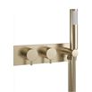 Crosswater MPRO 2 Outlet Concealed Thermostatic Bath Shower Valve - Brushed Brass