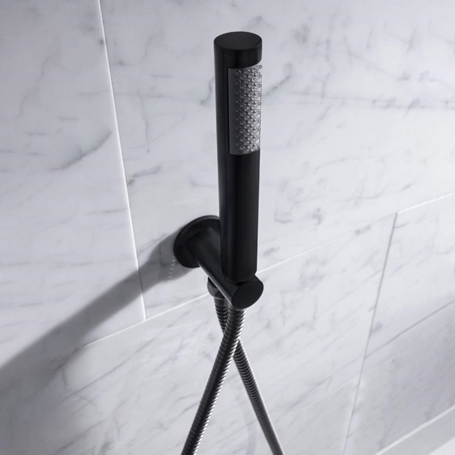 Crosswater MPRO Shower Handset with Wall Outlet and Hose - Matt Black