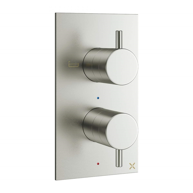 Crosswater MPRO 2 Outlet Concealed Thermostatic Shower Valve - Brushed Stainless Steel