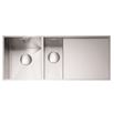 Caple Nada 1.5 Bowl Satin Stainless Steel Sink & Waste Kit with Right Hand Drainer - 1010 x 440mm