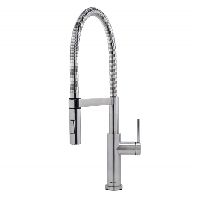 Caple Navitis Single Lever Mono Pull Out Spray Tap - Stainless Steel