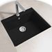 Schock Nemo Onyx Cristalite Granite Single Bowl Sink with Tap Wing & Waste Kit - 540 x 510mm