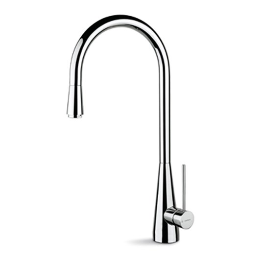 Newform Ycon Side Lever Mono Kitchen Mixer with Swivel Spout
