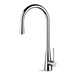 Newform Ycon Side Lever Mono Kitchen Mixer with Swivel Spout - Brushed Steel