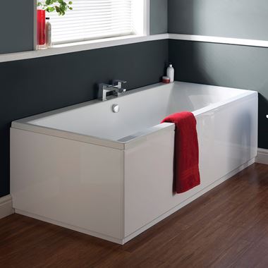 Drench Straight Double Ended Bath - Square