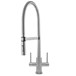 Caple Novato Twin Lever Mono Pull Out Kitchen Mixer - Stainless Steel