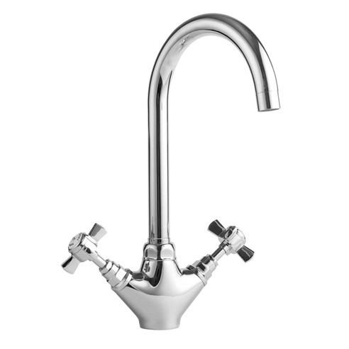 nuie French Classic Twin Crosshead Monobloc Kitchen Mixer