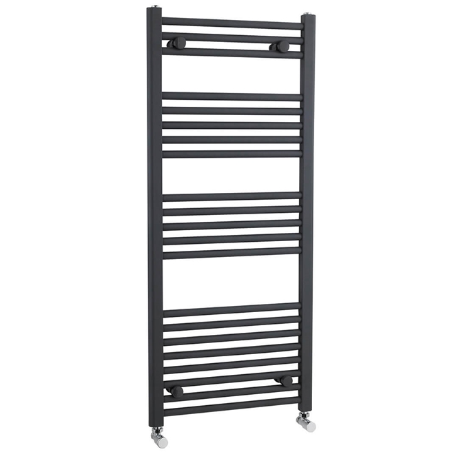 nuie Straight Anthracite Ladder Towel Rails - 1150 x 500mm