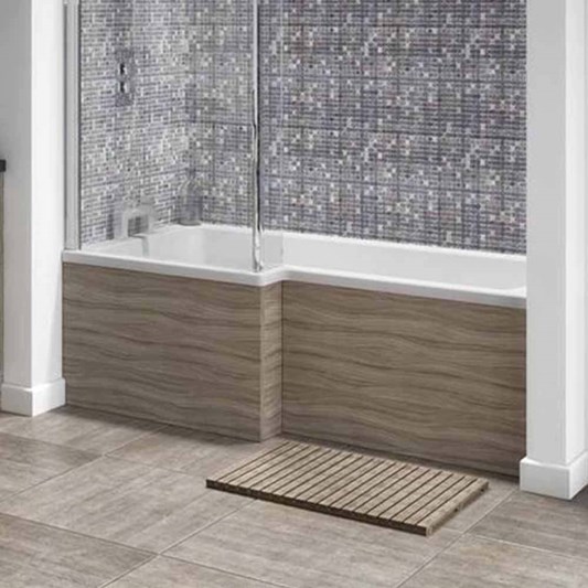Vellamo Drift 1700mm Square Shower Bath Panel - Driftwood