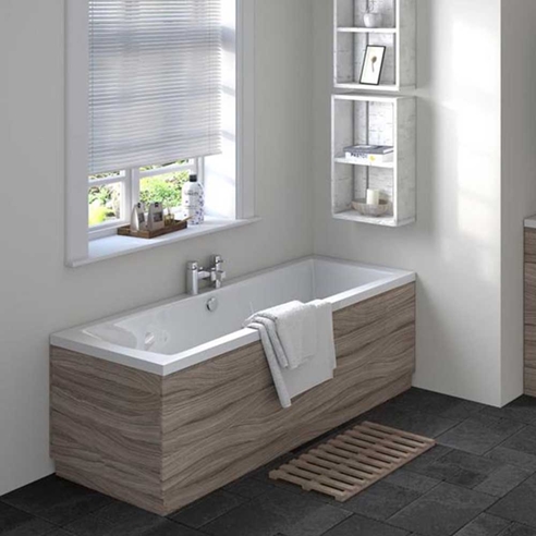 Vellamo Drift 1700mm Straight Bath Panel - Driftwood
