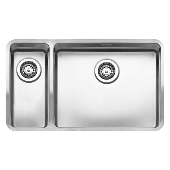 Reginox Ohio 1.5 Bowl Stainless Steel Kitchen Sink & Waste with Left Hand Half Bowl - 753 x 440mm