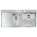 Reginox Ontario 1.5 Bowl Stainless Steel Kitchen Sink and Pop-Up Wastes - Left Hand Drainer