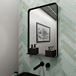 Origins Living City Mirror with Shelf 750 x 500mm - Matt Black