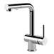Gessi Oxygen Single Lever Monobloc Mixer with Swivel 'L' Spout & Pull-Out Rinse