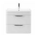 Parade 600mm Wall Mounted Vanity Unit with Polymarble Basin - White Gloss
