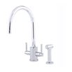 Perrin & Rowe Orbiq 2 Hole Dual Lever 'C' Spout Sink Mixer & Rinse - Pewter