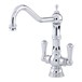 Perrin & Rowe Picardie Twin Lever Mono Sink Mixer - Chrome