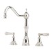 Perrin & Rowe Alsace 3 Hole Sink Mixer with Lever Handles - Pewter