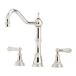 Perrin & Rowe Alsace 3 Hole Sink Mixer with Lever Handles - Pewter