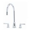 Perrin & Rowe Callisto 3 Hole Lever 'C' Spout Sink Mixer - Pewter