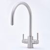 Perrin & Rowe Phoenix C Spout 3-in-1 Instant Hot Water Mixer Tap - Pewter